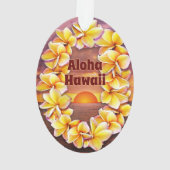 Hawai'i Lei mit Aloha Acrylic Ornament (Rückseite)