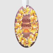 Hawai'i Lei mit Aloha Acrylic Ornament (Vorderseite)