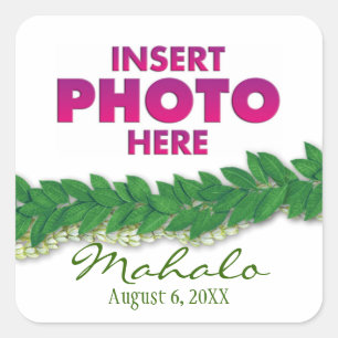 Hawaii-Lei Quadratischer Aufkleber