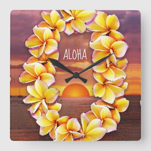 Hawai'i Lei Uhr mit Aloha (Vorderseite)