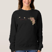 Hawaii Leopard Pattern Map Leo State Of Hawaii Sweatshirt (Vorderseite)