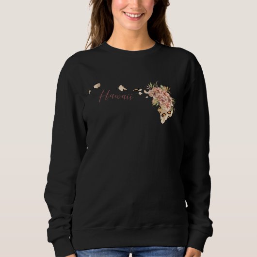 Hawaii Leopard Pattern Map Leo State Of Hawaii Sweatshirt (Vorderseite)