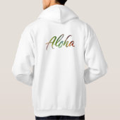 Hawai'i Lettering Calligraphy - Aloha Hawaii Hoodie (Rückseite)