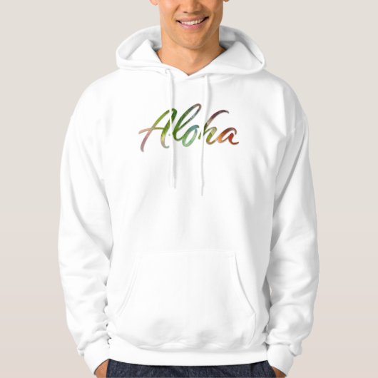 Hawai'i Lettering Calligraphy - Aloha Hawaii Hoodie (Vorderseite)