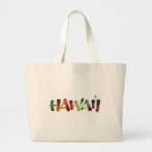 Hawai'i Lettering - farbenfroher Hawaii Beach Fun Jumbo Stoffbeutel (Vorne)
