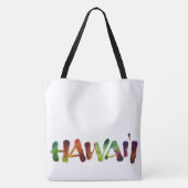 Hawai'i Lettering - farbenfroher Hawaii Beach Fun Tasche (Rückseite)