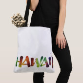 Hawai'i Lettering - farbenfroher Hawaii Beach Fun Tasche (Von Nahem)