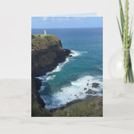 Hawaii Leuchtturm Grußkarte ohne Text Karte