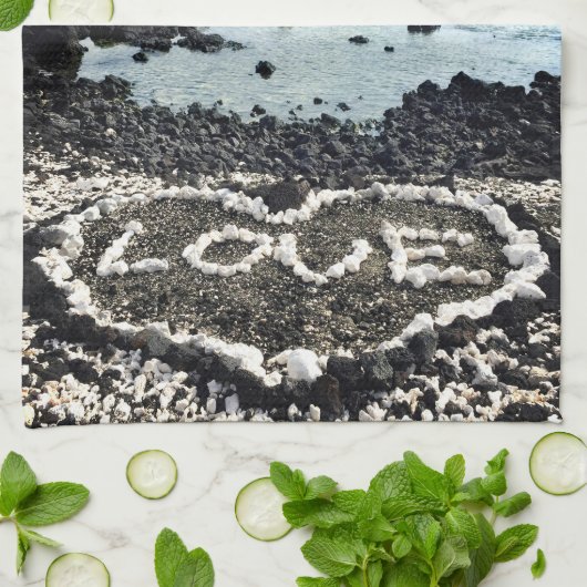 Hawaii Liebe Foto Geschirrtuch (Gefaltet)