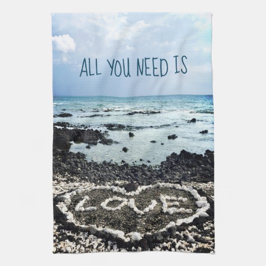 Hawaii Liebe Foto Geschirrtuch (Vertikal)