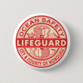 Hawaii Lifeguard-Logo Button (Vorderseite)