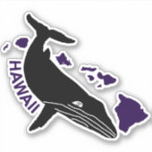 Hawaii Lila Islands Humpback Sticker (Vorderseite)