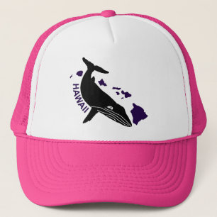 Hawaii Lila Islands Humpback Trucker Hat Truckerkappe