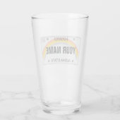 Hawaii-Lizenzschild (anpassbar) Glas (Rückseite)