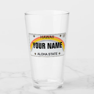 Hawaii-Lizenzschild (anpassbar) Glas