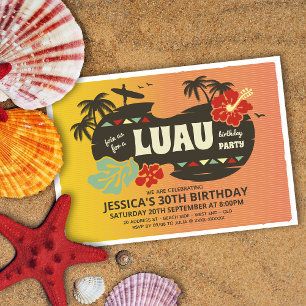 Hawaii-Luau-Party-Einladung  Einladung
