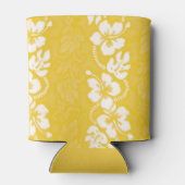 Hawaii Luau Party Hibiskus Blume Monogramm Dosenkühler (Rückseite)