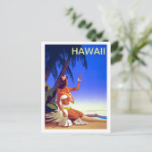 Hawaii, Mädchen auf der Tropeninsel, Jahrgangsreis Postkarte (Stehend Vorderseite)