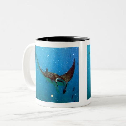 Hawaii-Mantarochen Zweifarbige Tasse (Vorderseite Links)