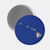 Hawaii Map Magnet (Vorderseite/Rückseite)