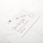 Hawaii Map Minimalistisch Save the Date Rose Gold Folieneinladung (Gedreht)