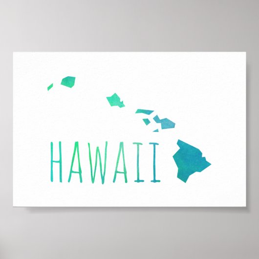 Hawaii Map Poster (Vorne)