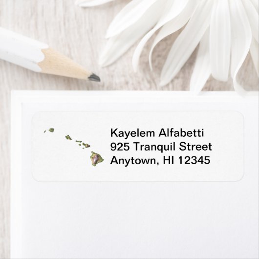 Hawaii Map Rücksendeadresse (Insitu)