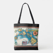 Hawaii Map Swanky Black Map Schulter Tasche (Rückseite)