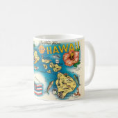 Hawaii Map-Tasse Kaffeetasse (VorderseiteRechts)