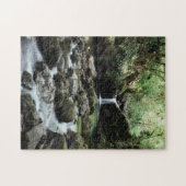 Hawaii, Maui, Ein Wasserfall mündet in Blue Pool Puzzle (Horizontal)