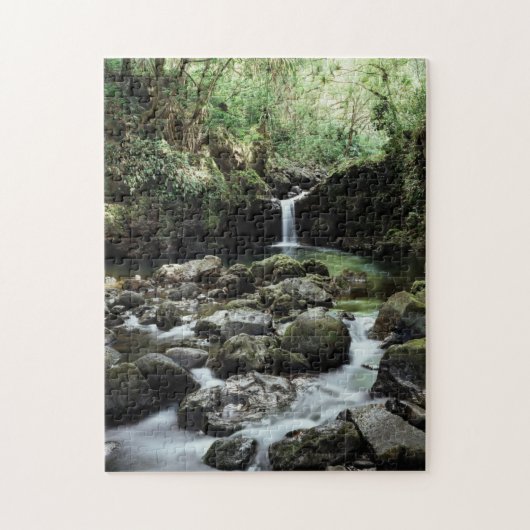 Hawaii, Maui, Ein Wasserfall mündet in Blue Pool Puzzle (Vertikal)