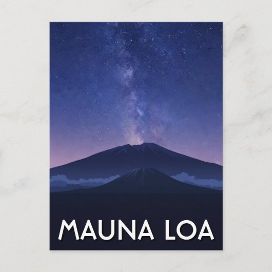 Hawaii Mauna Loa Reise Postkarte (Vorderseite)