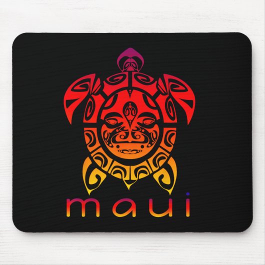 Hawaii Meer Lebendige Schildkröte Mousepad (Vorne)