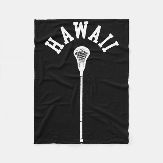 Hawaii Minimalistisches vertikales Lacrosse Stick  Fleecedecke (Vorderseite)