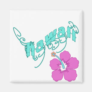 Hawaii mit Hibiskus-Produkten Magnet