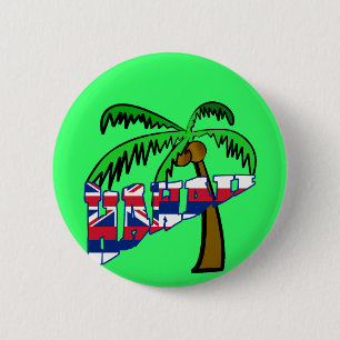 Hawaii mit Palme-Produkten Button