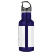 Hawaii mit Palmen, Blume und Surfbrett Edelstahlflasche (Rückseite)