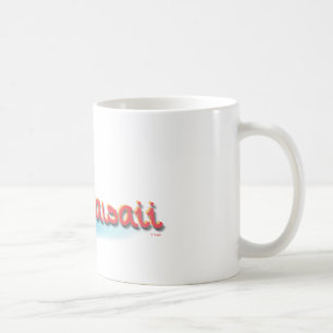 Hawaii mit Palmen, Blume und Surfbrett Kaffeetasse