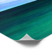 Hawaii Mokulua Islands Ocean Art Poster Print (Ecke)