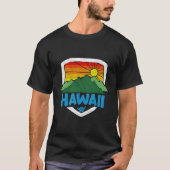 Hawaii Mountain and Rainbow Sky Beach T-Shirt (Vorderseite)