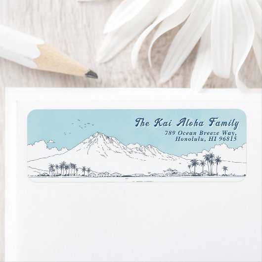 Hawaii Mountain Blue sky- Return Customizable