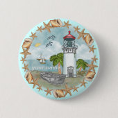 Hawaii Muscheln Leuchtturm-Button-Taste Button (Vorderseite)