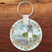 Hawaii Muscheln Lighthouse Schlüsselanhänger (Vorderseite)