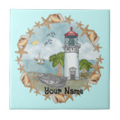 Hawaii Muscheln Lighthouse Tile Fliese (Vorderseite)