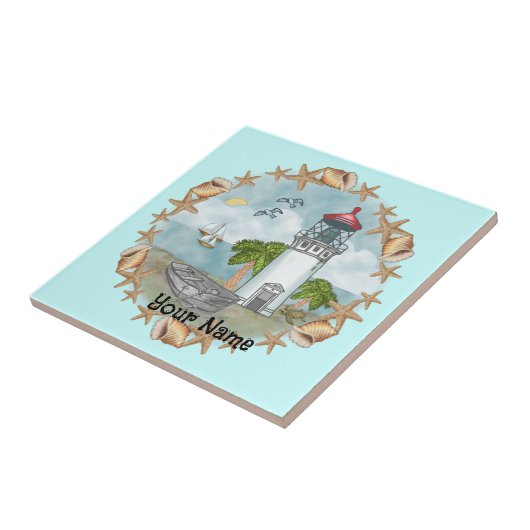 Hawaii Muscheln Lighthouse Tile Fliese (Seite)