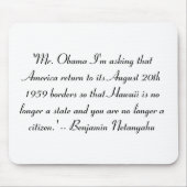 Hawaii nicht mehr ein Staat Mousepad (Vorne)