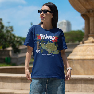 Hawaii Niedliche Tropische Meeresschildkröte T-Shirt