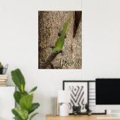 Hawaii niedliches Gecko-Außenposter Poster (Heimbüro)