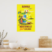 Hawaii - Northwest Orient Reiseplakatdrucke Poster (Küche)