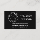 Hawaii Notary Public Services Visitenkarte (Vorderseite)
